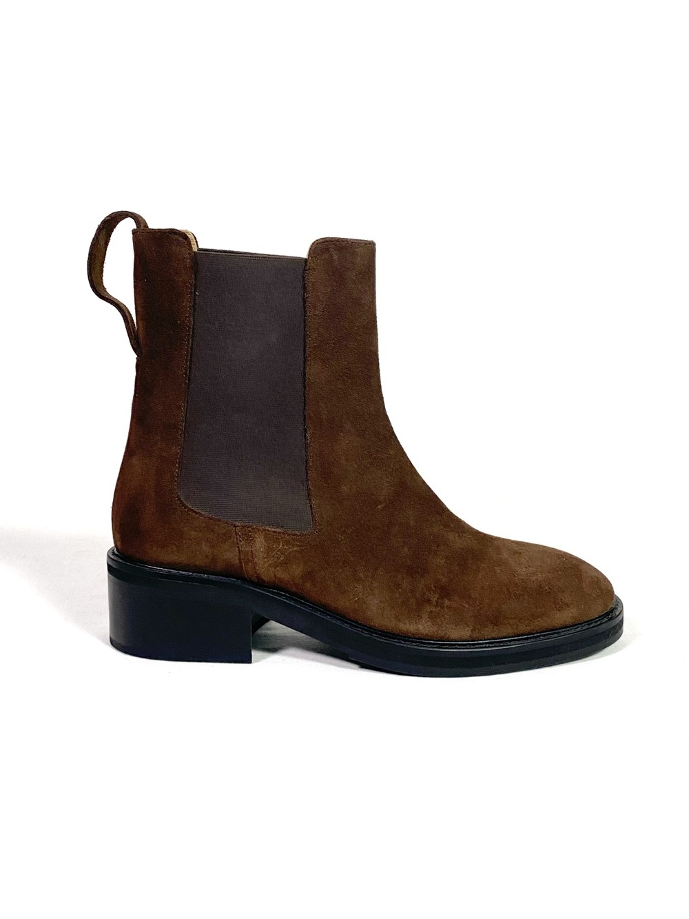 Flattered Suede Chelsea Boots Dark Brown - Picture 2 of 6